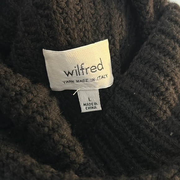 Aritzia Wilfred Black long sweater vest with slits in the side. - Picture 2 of 3